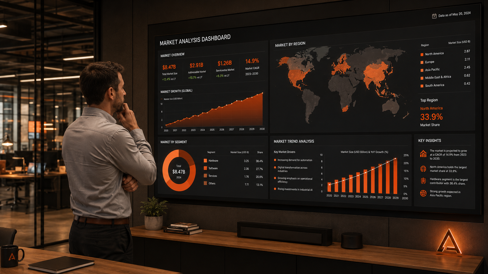 Market analysis dashboard — SynapseAI